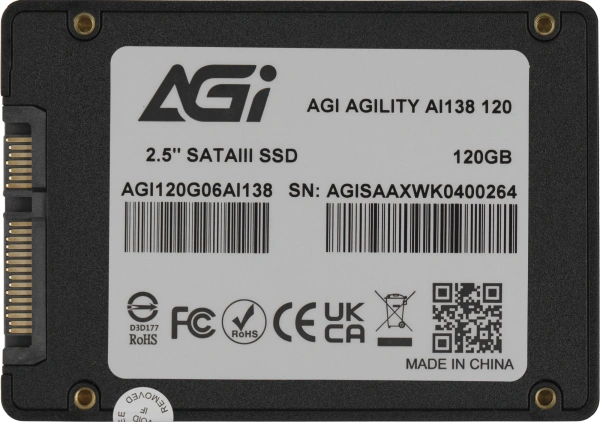 Накопитель SSD AGi SATA-III 120GB AGI120G06AI138 AI138 2.5"