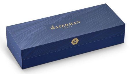 Ручка перьев. Waterman Hemisphere (CWS0920610) Mars Black GT F сталь нержавеющая подар.кор.