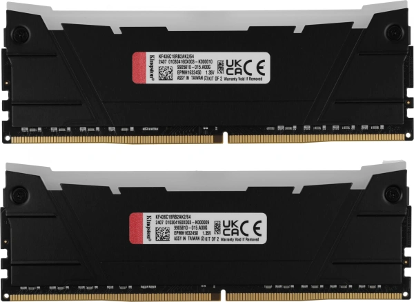 Память DDR4 2x32GB 3600MHz Kingston KF436C18RB2AK2/64 Fury Renegade RGB RTL Gaming PC4-28800 CL18 DI