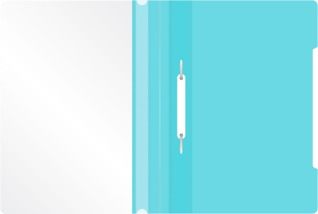 Папка-скоросшиватель Бюрократ Pastel -PSLPAST/BLUE A4 прозрач.верх.лист пластик голубой 0.14/0.18