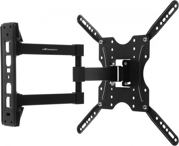 Кронштейн для телевизора Ultramounts UM904 черный 32"-55" макс.30кг настенный поворотно-выдвижной и наклонный