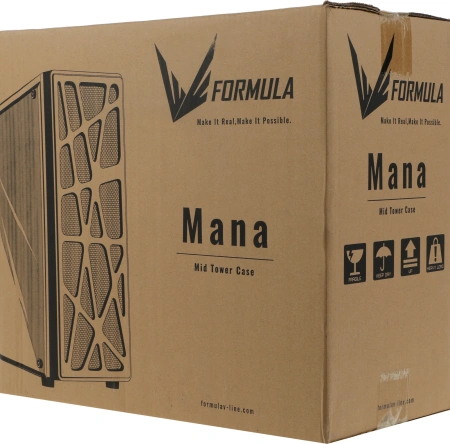 Корпус Formula Mana белый без БП ATX 4x120mm 1xUSB2.0 1xUSB3.0 1xUSB3.1 audio bott PSU