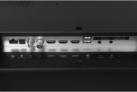 Телевизор LED Hyundai 43" H-LED43BU7100 WebOS Frameless Metal серый/серый 4K Ultra HD 60Hz MEMC DVB-T DVB-T2 DVB-C DVB-S DVB-S2 USB WiFi Smart TV