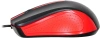 Мышь Оклик 225M черный/красный оптическая (1000dpi) USB (3but)