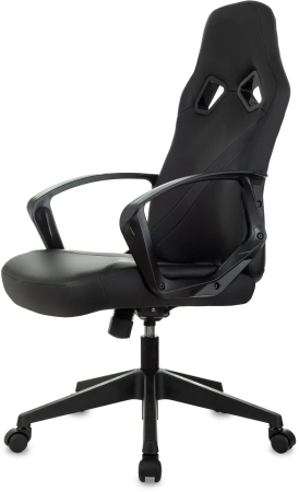 Кресло игровое Zombie 300 черный эко.кожа крестов. пластик