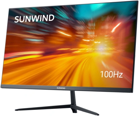Монитор SunWind 23.8" SM-24FV222 черный VA 5ms 16:9 HDMI матовая 250cd 178гр/178гр 1920x1080 100Hz FreeSync VGA FHD 2.79кг