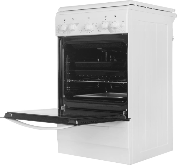 Плита Газовая Gefest ПГ 5100-02 0309 белый (металлическая крышка) реш.чугун