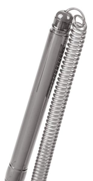 Ручка шариков. автоматическая Deli EQ50-BK черный/прозрачный d=0.7мм черн. черн. (1шт) на подставке резин. манжета