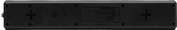 Сетевой фильтр Defender DFS 155 5м (6 розеток) черный (коробка)