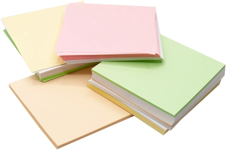 Блок для записей бумажный Silwerhof Стандарт 701031 90х90х45мм 80г/м2 ассорти 5цв.в упак. в подставке