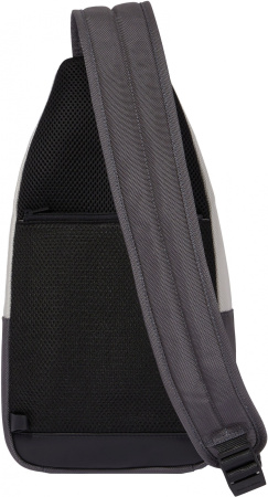 Рюкзак слинг мужской Piquadro Brief2 Special CA4536BR2S/GRN серый/черный нейлон/натур.кожа