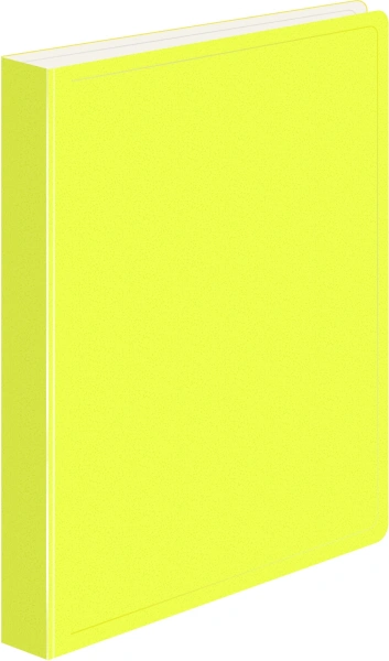 Папка метал.зажим Бюрократ Double Neon DNE07CYEL A4 пластик 0.7мм кор.27мм карм.прод.внут. желтый