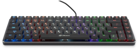 Клавиатура Оклик K615X механическая серый/серебристый USB slim Multimedia for gamer LED (1934413)