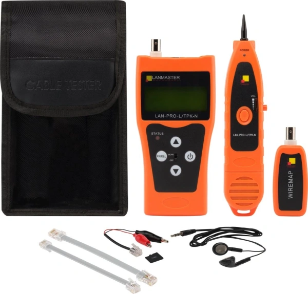 Тестер кабельный Lanmaster LAN-PRO-L/TPK-N (упак:1шт) синий