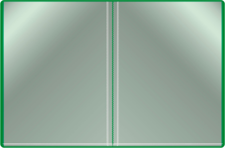 Папка с 20 прозр.вклад. Бюрократ -BPV20GRN A4 пластик 0.6мм торц.карм с бум. встав зеленый