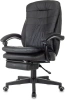 Кресло руководителя Бюрократ T-9950MSG-F черный эко.кожа крестов. пластик подст.для ног