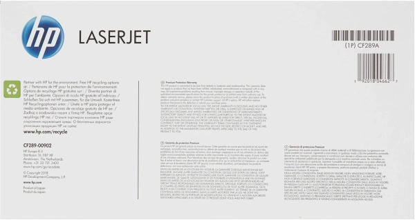 Картридж лазерный HP 89A CF289A черный (5000стр.) для HP LJ M507/MFP M528