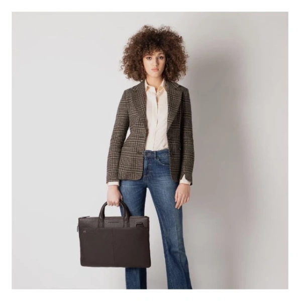 Сумка для ноутбука Piquadro Black Square CA4021B3/TM темно-коричневый натур.кожа