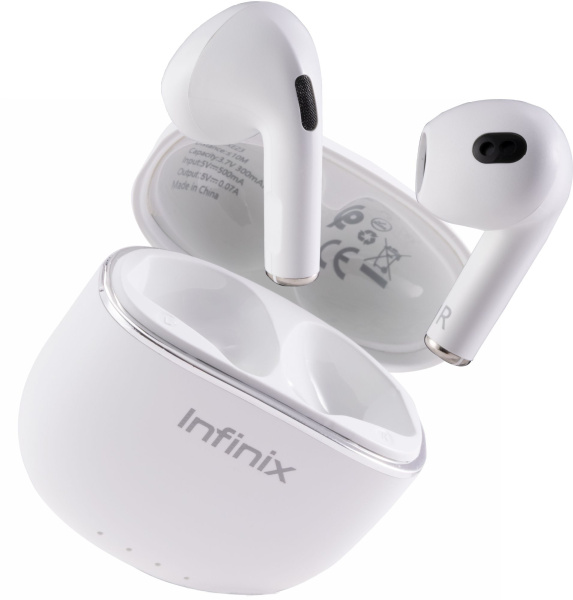 Гарнитура вкладыши Infinix XBuds XE23 белый беспроводные bluetooth в ушной раковине (10311755)