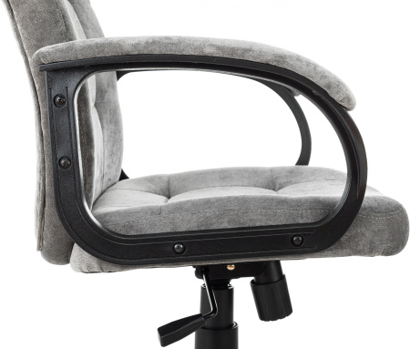 Кресло руководителя Бюрократ CH 002 Fabric серый Light-19 крестов. пластик