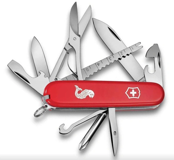 Нож перочинный Victorinox Fisherman (1.4733.72) 91мм 18функц. красный карт.коробка