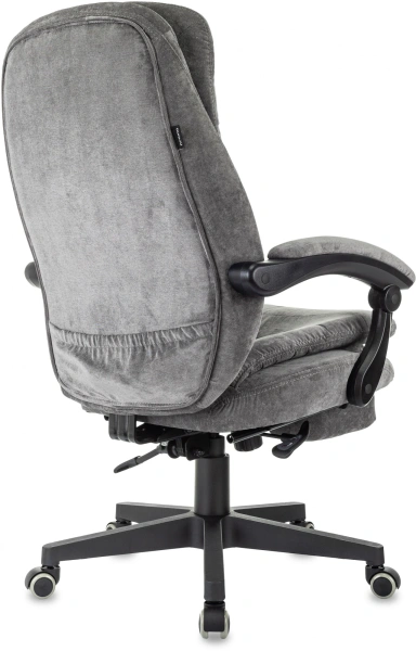 Кресло руководителя Бюрократ T-9950MSG-F Fabric серый Light-19 крестов. пластик подст.для ног