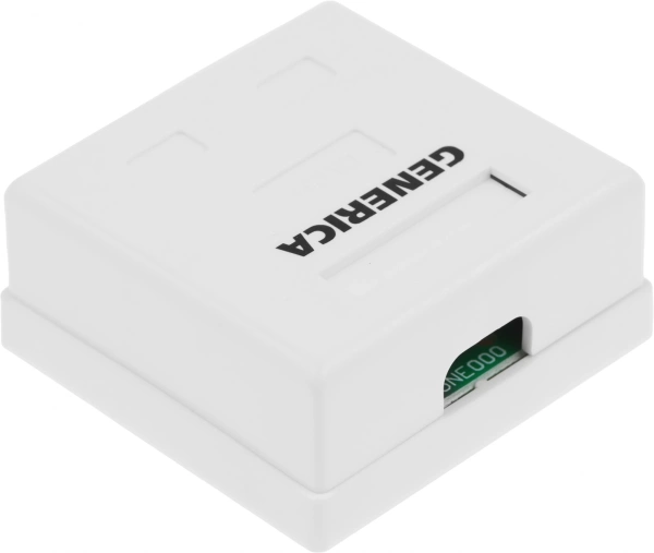 Розетка ITK Generica CS2-1C5EU-22-G настенная 62x59.6x26.5мм RJ45 пластик белый