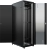 Шкаф серверный NTSS Премиум (NTSS-R42U80100GS-BL) напольный 42U 800x1000мм пер.дв.стекл металл 900кг черный 910мм 160кг 1987мм IP20 сталь