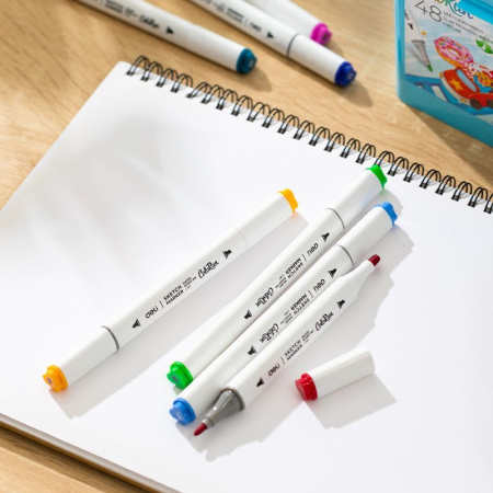 Набор маркеров для скетчинга Deli EC187-36 ColoRun 11мм 150мм трехгр. двойной пиш. наконечник 1-5мм