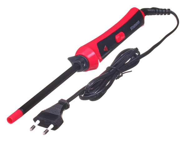 Щипцы Starwind SHE6610 30Вт макс.темп.:180С покрытие:керамическое розовый/черный