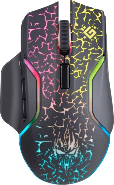 Мышь Defender Oneshot GM-067 черный оптическая 3200dpi беспров. USB 6but (52067)