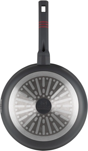 Сковорода Rondell Stripes RDA-1613 круглая 26см покрытие: Xylan Plus ручка несъемная (без крышки) серый