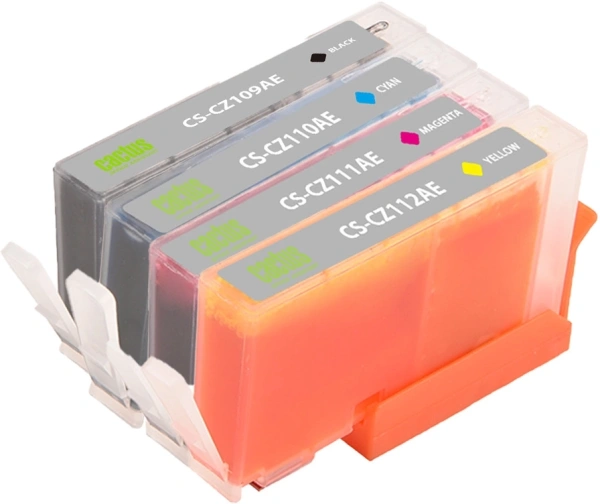 Картридж струйный Cactus CS-CZ109-12 черный/голубой/желтый/пурпурный набор (64.2мл) для HP DJ IA 3525/5525/4525