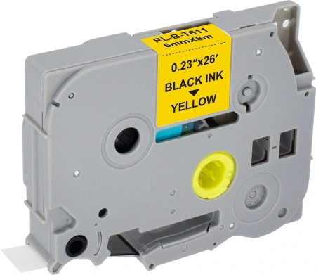 Картридж ленточный Cactus CS-TZE611 TZe-611 черный для Brother 1010/1280/1280VP/2700VP