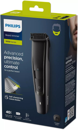 Триммер Philips Series 5000 BT5515/20 черный (насадок в компл:3шт)