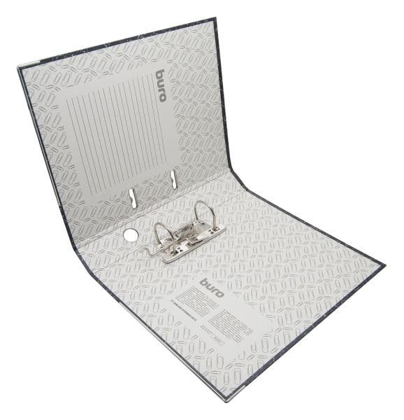 Папка-регистратор Buro МР50-332ВК/SBURO A4 50мм картон/бумага черный мет.окант. сборная