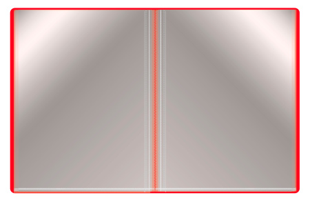 Папка с 60 прозр.вклад. Бюрократ -BPV60RED A4 пластик 0.7мм торц.карм с бум. встав красный