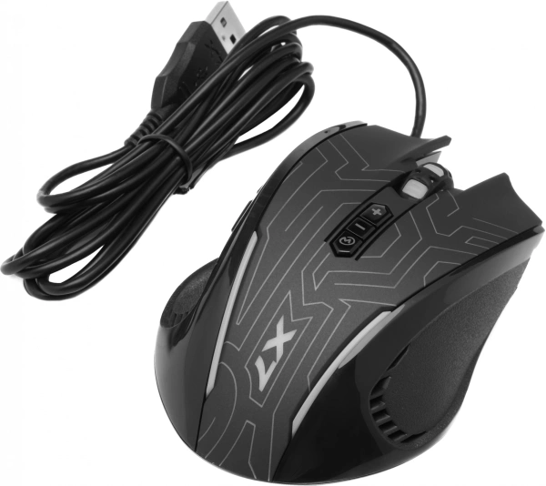 Мышь A4Tech X87 черный оптическая (2400dpi) USB (8but)