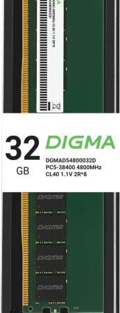 Память DDR5 32GB 4800MHz Digma DGMAD54800032D RTL PC5-38400 CL40 DIMM 288-pin 1.1В dual rank RTL