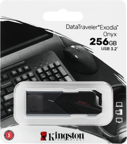 Флеш Диск Kingston 256Gb DataTraveler Exodia Onyx DTXON/256GB USB3.2 черный