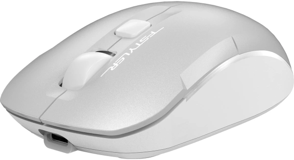 Мышь A4Tech Fstyler FB26CS Air2 серебристый/белый оптическая (2000dpi) silent беспроводная BT/Radio