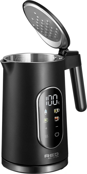 Чайник электрический Red Solution AM108D 1.7л. 2000Вт черный корпус: металл/пластик
