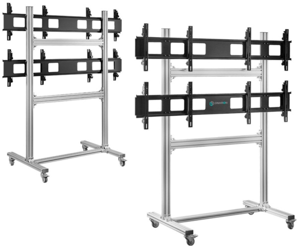 Подставка для телевизора Onkron FSPRO2L-22 черный 40"-55" макс.200кг напольный мобильный