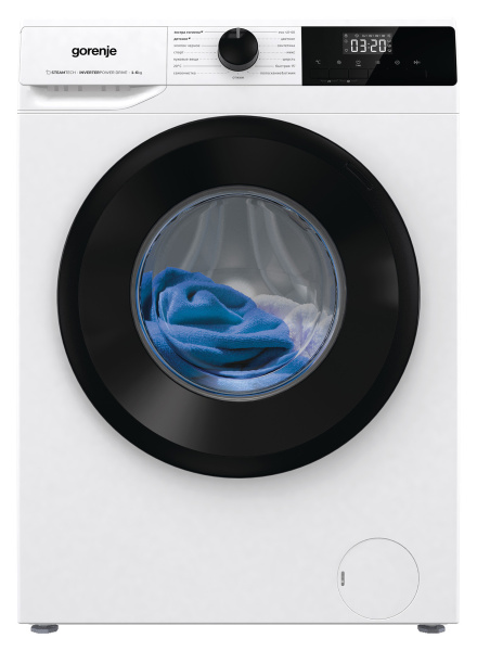 Стиральная машина Gorenje W1NHPI62SCSIRV класс: A загр.фронтальная макс.:6кг белый инвертер