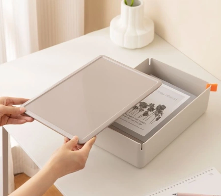 Короб для хранения Deli XDM12green 1отд. 317x212x93,5мм зеленый/серый пластик