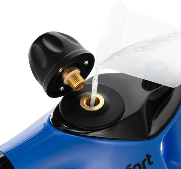 Пароочиститель ручной Kitfort КТ-9140-3 1050Вт черный/синий