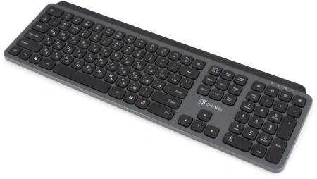 Клавиатура Оклик K859W черный/серый USB беспроводная slim Multimedia (2002136)