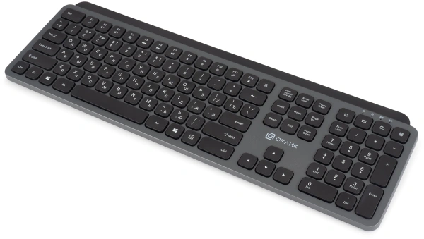 Клавиатура Оклик K859W черный/серый USB беспроводная slim Multimedia (2002136)