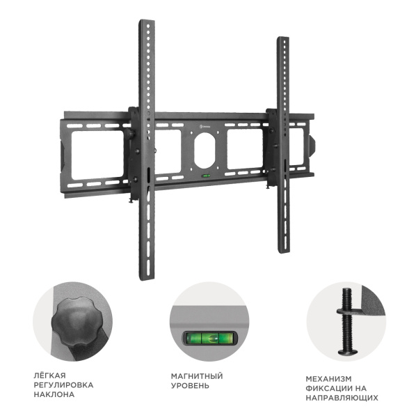 Кронштейн для телевизора Onkron UT4 черный 55"-100" макс.75кг настенный наклон