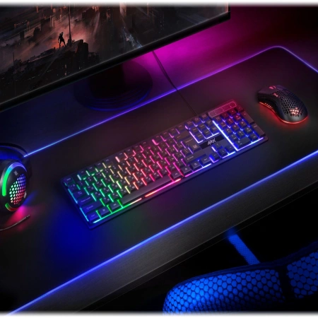 Клавиатура Defender Arx GK-196L RU черный USB for gamer LED
